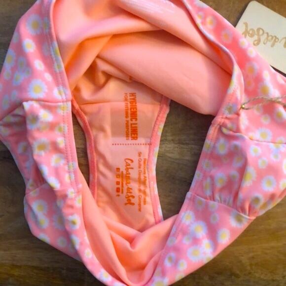 NWT! Cabana Del Sol Neon Bikini with Floral Print Size Large - Picture 7 of 11